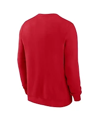 Nike Men's Red Atlanta Braves Pullover Sweatshirt