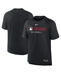 Nike Men's Black Arizona Diamondbacks Authentic Collection Pregame Raglan Performance T-Shirt