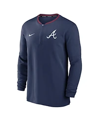 Nike Men's Navy Atlanta Braves Authentic Collection Performance Half-Zip Top