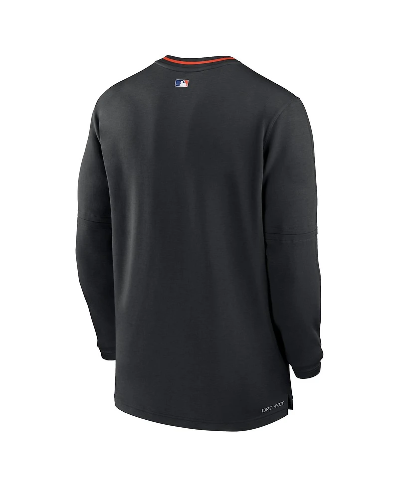 Nike Men's Black New York Mets Authentic Collection Performance Half-Zip Top