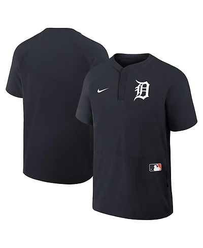 Nike Men's Navy Detroit Tigers Authentic Collection Raglan Short Sleeve Windshirt