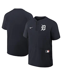 Nike Men's Navy Detroit Tigers Authentic Collection Raglan Short Sleeve Windshirt