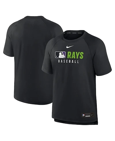 Nike Men's Black Tampa Bay Rays Authentic Collection Pregame Raglan Performance T-Shirt