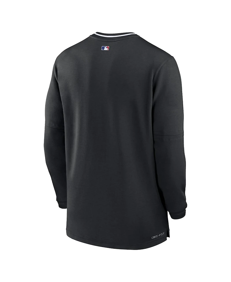 Nike Men's Black Los Angeles Dodgers Authentic Collection Performance Half-Zip Top