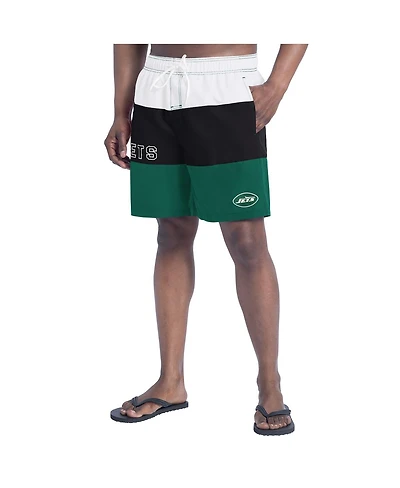 G-iii Sports by Carl Banks Men's Green/Black New York Jets Sunrise Volley Swim Shorts