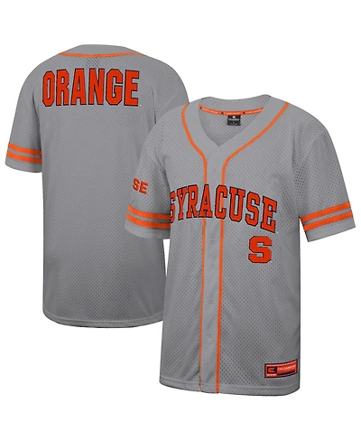 Colosseum Men's Gray Syracuse Orange Free Spirited Baseball Jersey