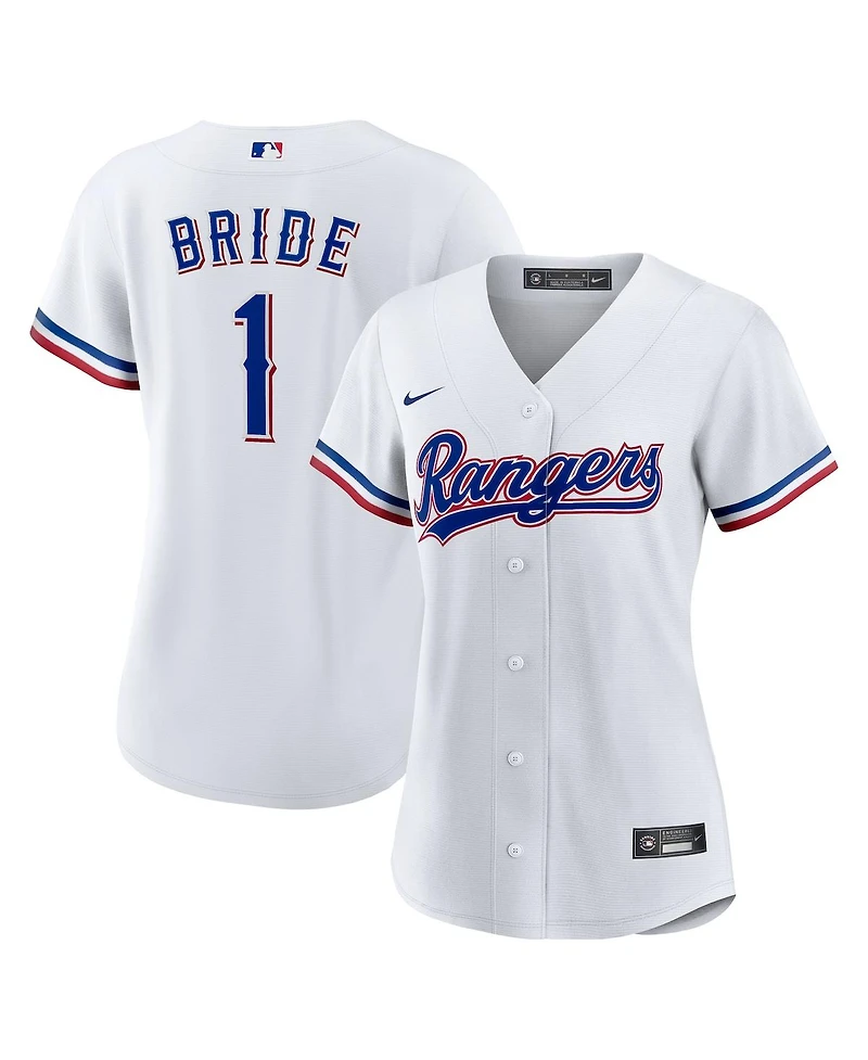 Nike Women's White Texas Rangers 1 Bride Home Replica Jersey