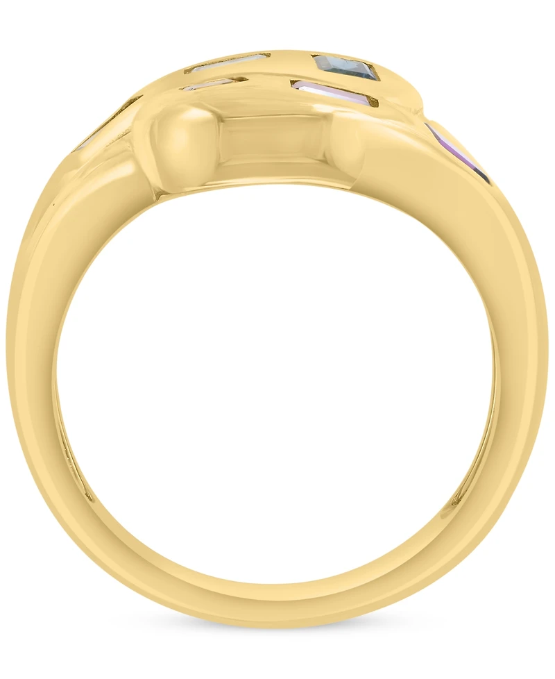 Effy Multi-Gemstone Statement Ring (1-1/2 ct. t.w.) in 14k Yellow Gold-Plated Sterling Silver