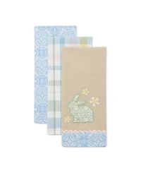 Design Imports Assorted Garden Bunny Dishtowel, Set of 3