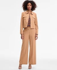 Tahari Asl Women's Cropped Button-Front Jacket, Regular & Petites