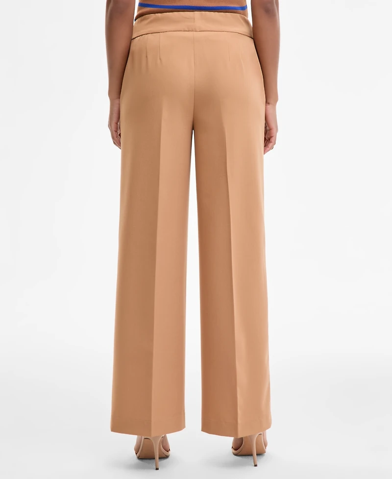 Tahari Asl Women's Mid-Rise Wide-Leg Pants