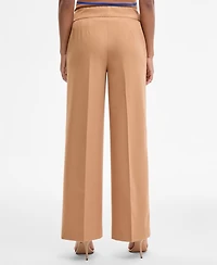 Tahari Asl Women's Mid-Rise Wide-Leg Pants