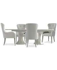 Cornelia -Pc. Dining Set (Rectangular Table & Tufted Arm Chairs