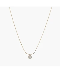 Sterling Silver 18k Gold Plated Blake Circle Pave Crystal Necklace