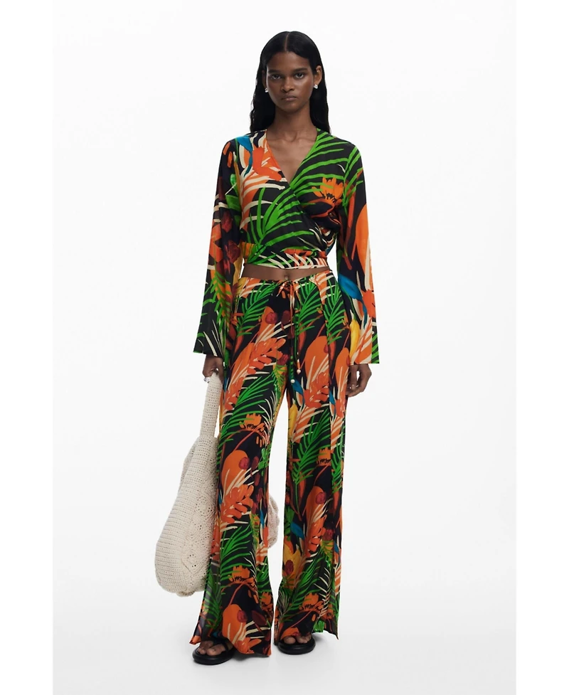 Desigual Women's Tropical wrap top