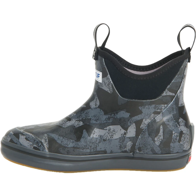 Women's 6 Black Camo Ankle Deck Boot
