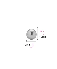 Bling Jewelry Classic Light Grey Simulated Pearl Drop Ball Earrings Sterling Silver