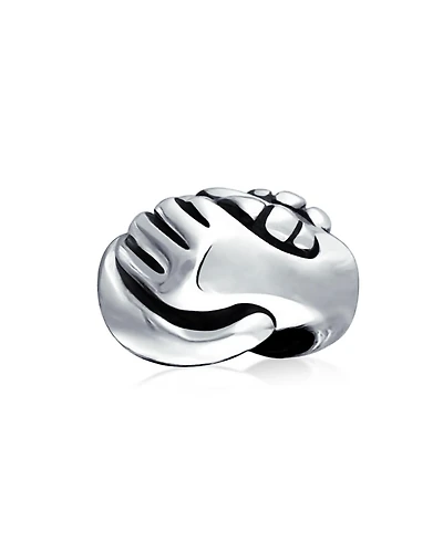 Bling Jewelry Support Friends Hand Sign Symbol Charm Bead Sterling Silver for European Bracelet