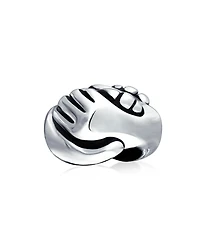 Bling Jewelry Support Friends Hand Sign Symbol Charm Bead Sterling Silver for European Bracelet