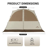 Naturehike Cloud Boundar Tent Door Curtain for 4-sided Canopy Tent, Sun Shelter Accessory, Windproof & Privacy Screen for Camping Canopy Tent