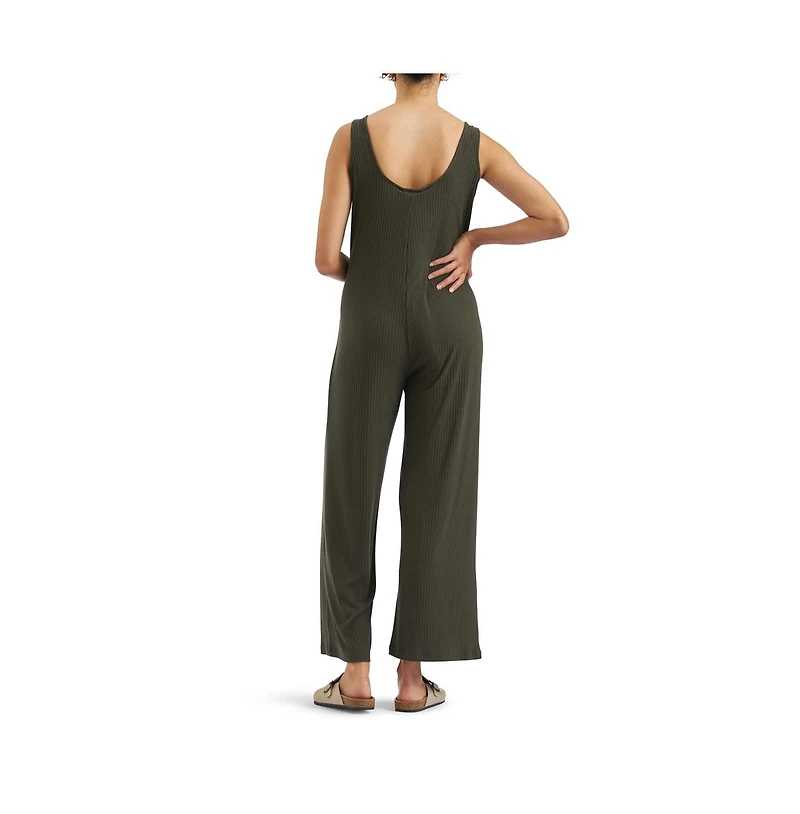 Ripe Maternity Bobby Ribbed Khaki Jumpsuit Comfortable and Stylish One-Piece Outfit
