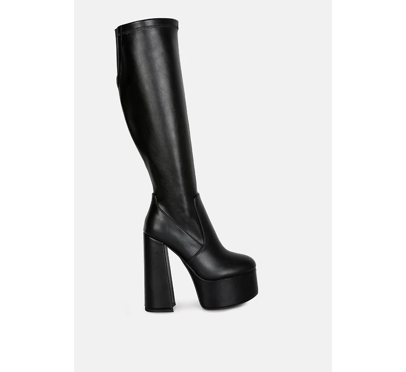 Coraline High Block Heeled Calf Boots Women