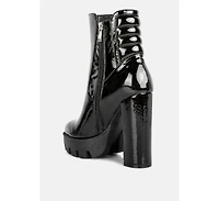 High Key Collared Heel Ankle Boot