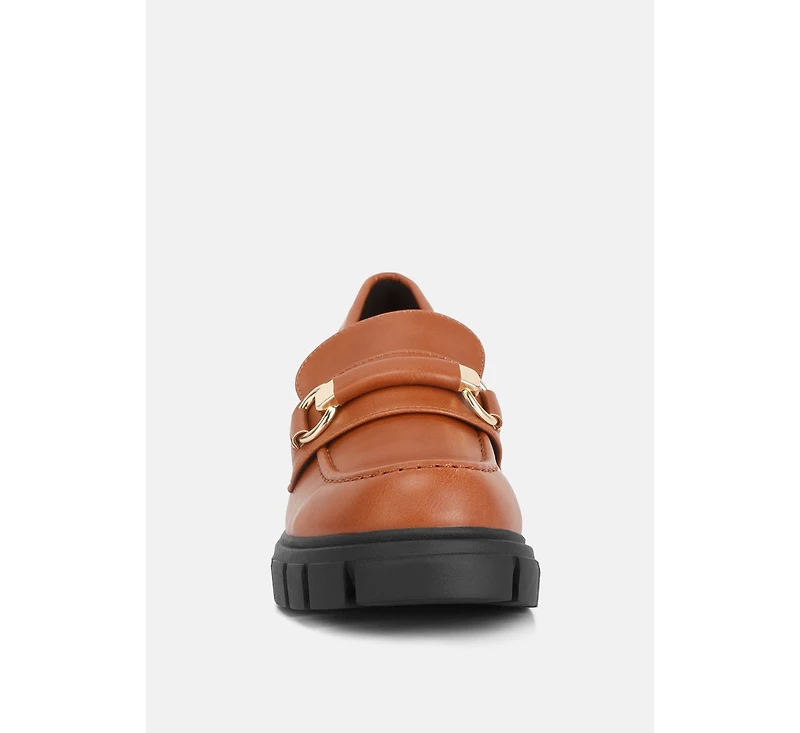Evangeline Womens chunky platform loafers