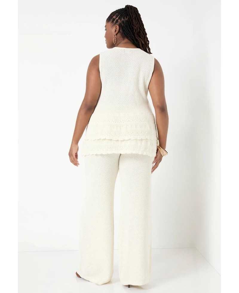 June + Vie Women's Ruffled-Hem Peplum Tank Top