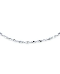 Bling Jewelry Singapore Chain Twisted Curb Anklet Ankle Bracelet .925 Sterling Silver