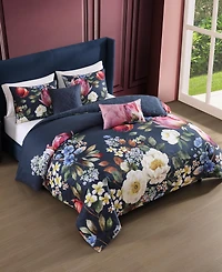 Bebejan Renaissance Bedding 100% Cotton Sateen 5 Piece Queen Size Reversible Comforter Set