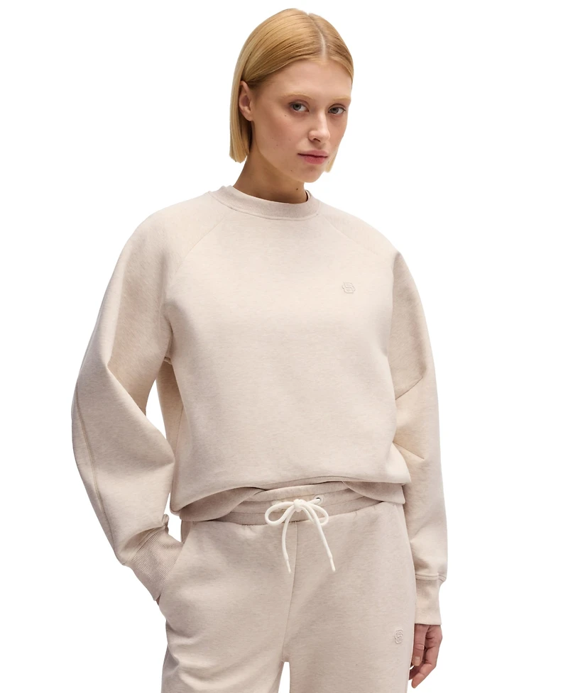 Boss by Hugo Women's Melange Cotton-Blend Sweatshirt