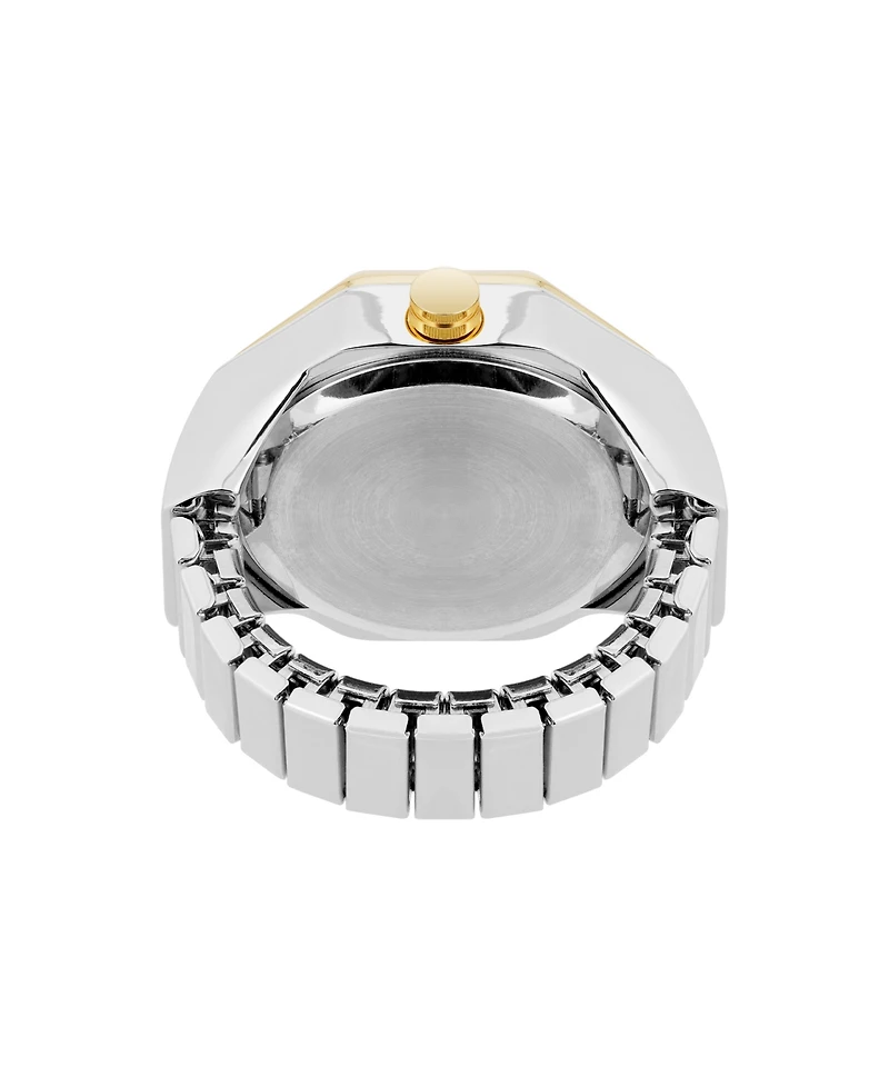 Nine West Women's Quartz Contemporary Two-Tone Metal Alloy Ring Watch, 23mm