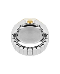 Nine West Women's Quartz Contemporary Two-Tone Metal Alloy Ring Watch, 23mm