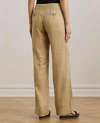 Lauren Ralph Wide-Leg 100% Linen Pants