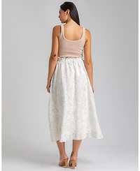 Pietro Brunelli Maternity Floral Print Hidden Pocket Midi Olivia Skirt