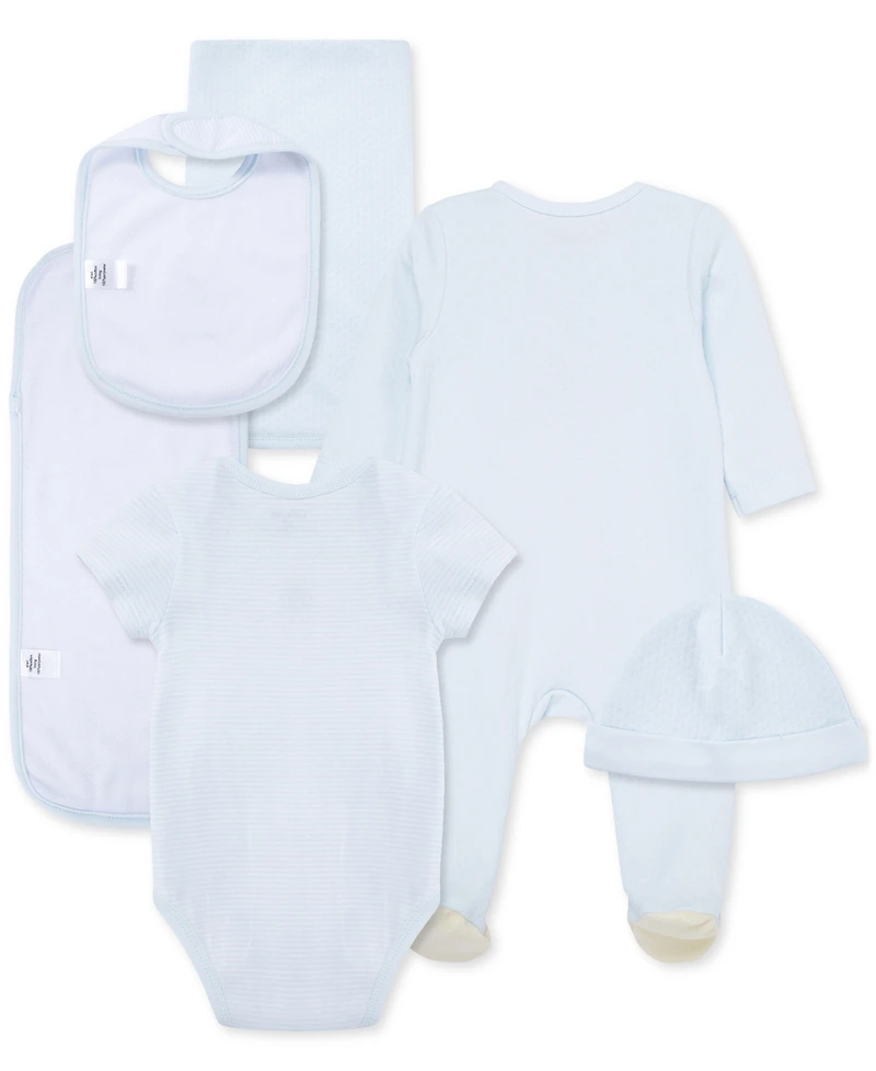 Little Me Baby Boys Cute Bear Cotton Gift Box, 6 Piece Set