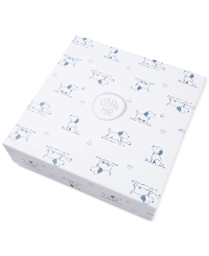 Little Me Baby Boys Cotton Puppy Toile Gift Box, 6 Piece Set