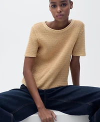 Mango Women's Short Sleeve Thick Knit Sweater