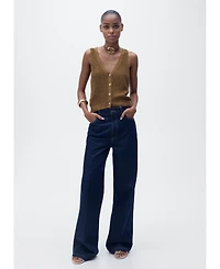 Mango Women's Buttoned Chunky Knit Sweater Vest