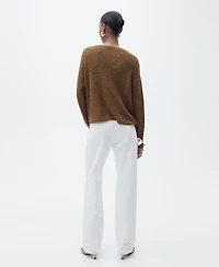 Mango Women's V-Neck Knit Sweater