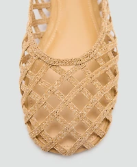 Mango Women's Natural Fiber Ballerinas Shoes