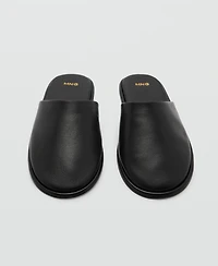 Mango Women's Backless Leather Shoes