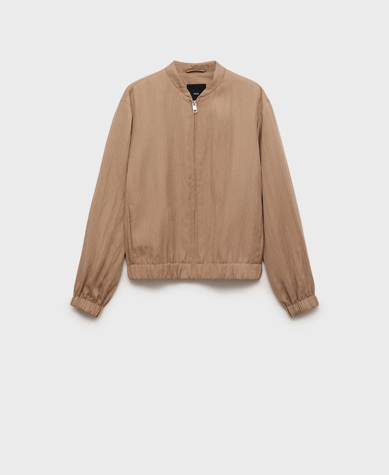 Mango Women's Lyocell Bomber Jacket