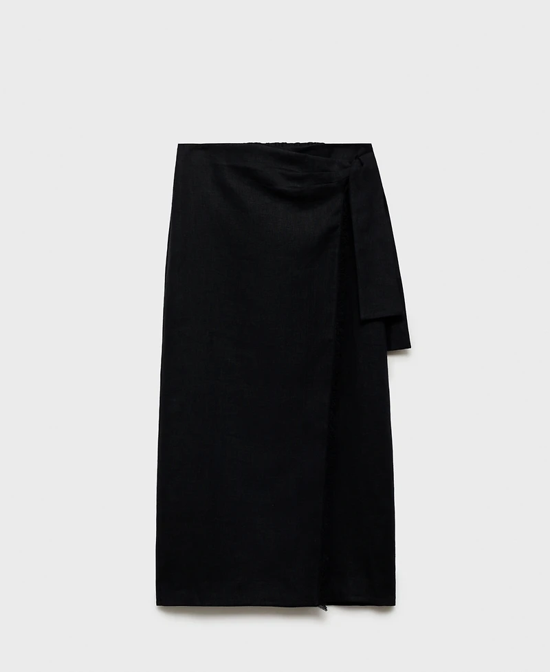 Mango Women's Linen Sarong Skirt
