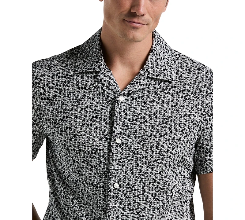 Perry Ellis Men's Geo-Pattern Button-Down Shirt