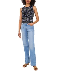 Vince Camuto Women's Printed Keyhole-Back Top