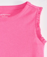 First Impressions Baby Girls Solid Rib Ruffled Tank Top, Exclusively at Macy's