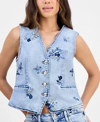 Driftwood Women's Summer Blues Button-Front Vest