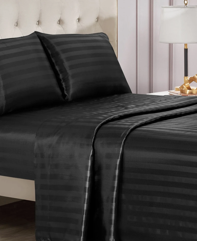 Juicy Couture Satin Damask 4-Pc. Sheet Set, King